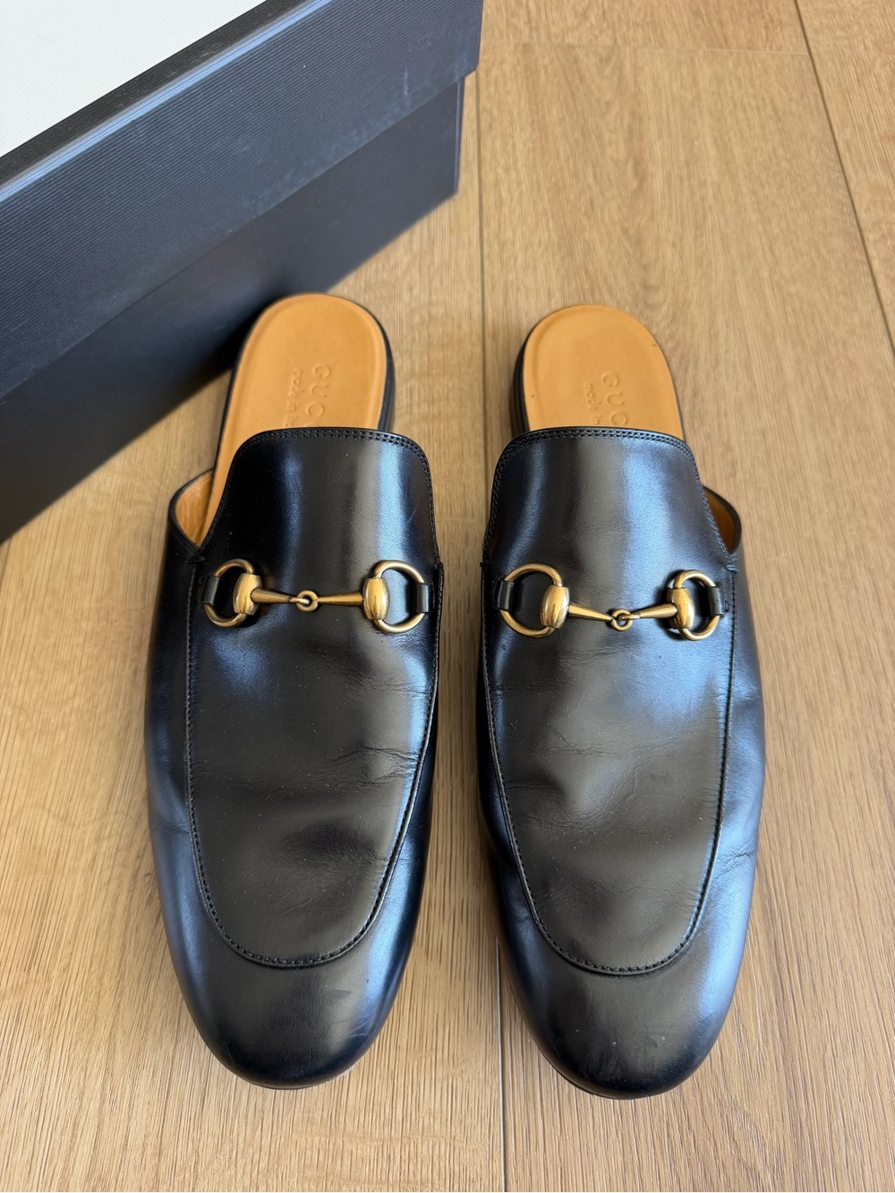 Men’s Gucci Leather Horsebit Slip-On Loafers